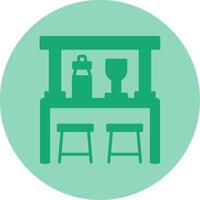 Bar Dual Tone Circle Icon vector