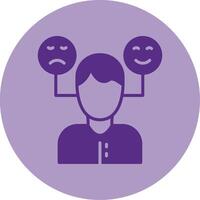 Emotions Dual Tone Circle Icon vector