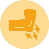 Elbow Pain Dual Tone Circle Icon vector