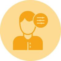 Self Control Dual Tone Circle Icon vector