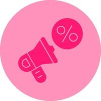 Promotion Dual Tone Circle Icon vector