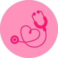 Stethoscope Dual Tone Circle Icon vector