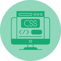 Css Dual Tone Circle Icon vector