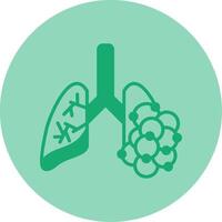 Bronchiectasis Dual Tone Circle Icon vector