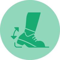 Heel Drop Dual Tone Circle Icon vector
