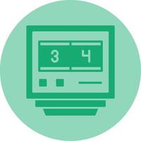 Lap Counters Dual Tone Circle Icon vector