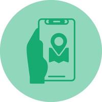 Location App Dual Tone Circle Icon vector