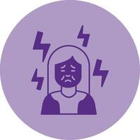 Depression Dual Tone Circle Icon vector