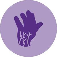 Hand Nerves Dual Tone Circle Icon vector