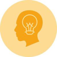 Visionary Mindset Dual Tone Circle Icon vector