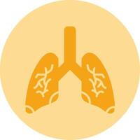 Bad Lungs Dual Tone Circle Icon vector