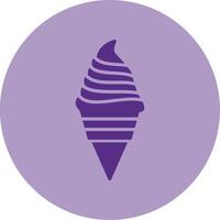 Ice Cream Dual Tone Circle Icon vector