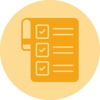 Checklist Dual Tone Circle Icon vector