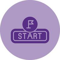 Start Dual Tone Circle Icon vector