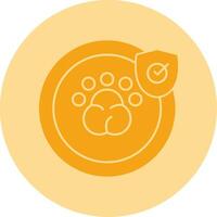 Guard Dog Dual Tone Circle Icon vector