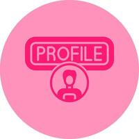 User Profile Dual Tone Circle Icon vector