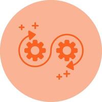 Devops Dual Tone Circle Icon vector