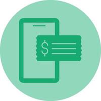 Electronic Ticket Dual Tone Circle Icon vector