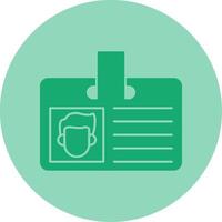 Student Card Dual Tone Circle Icon vector