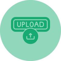 Upload Dual Tone Circle Icon vector