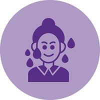 Sweating Dual Tone Circle Icon vector