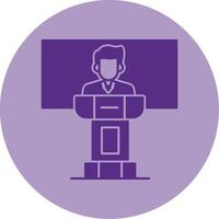 Lecture Dual Tone Circle Icon vector