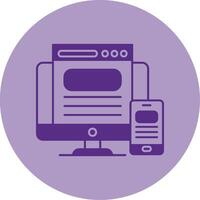 Responsive Design Dual Tone Circle Icon vector