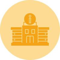 Information Center Dual Tone Circle Icon vector