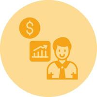 Business Impact Dual Tone Circle Icon vector