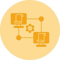 Data Remote Access Dual Tone Circle Icon vector