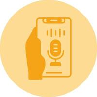 Recording Dual Tone Circle Icon vector