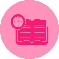 Continuous Learning Dual Tone Circle Icon vector