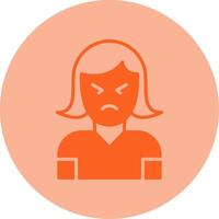Anger Dual Tone Circle Icon vector