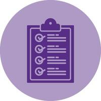 Checklist Dual Tone Circle Icon vector