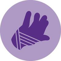 Hand Injury Dual Tone Circle Icon vector