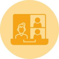OnDual Tone Circle Conference Meeting Dual Tone Circle Icon vector