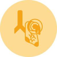 Bronchiectasis Dual Tone Circle Icon vector