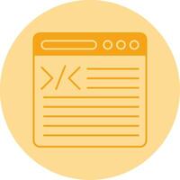 Coding Dual Tone Circle Icon vector