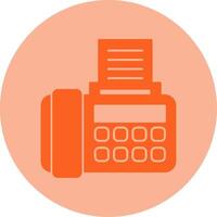 Fax Dual Tone Circle Icon vector