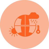 Climate Change Dual Tone Circle Icon vector