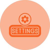 Setting Dual Tone Circle Icon vector