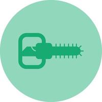 Chainsaw Dual Tone Circle Icon vector