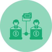 Remote Access Of Files Dual Tone Circle Icon vector