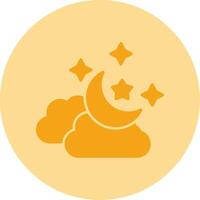 Moon Dual Tone Circle Icon vector