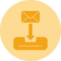 Inbox Dual Tone Circle Icon vector