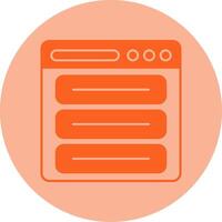 Web Menu Dual Tone Circle Icon vector