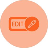 Edit Dual Tone Circle Icon vector