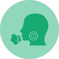 Cough Dual Tone Circle Icon vector