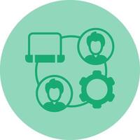 Remote Job Dual Tone Circle Icon vector