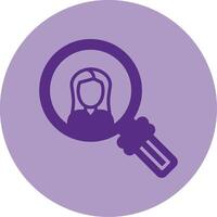 Search Employee Dual Tone Circle Icon vector